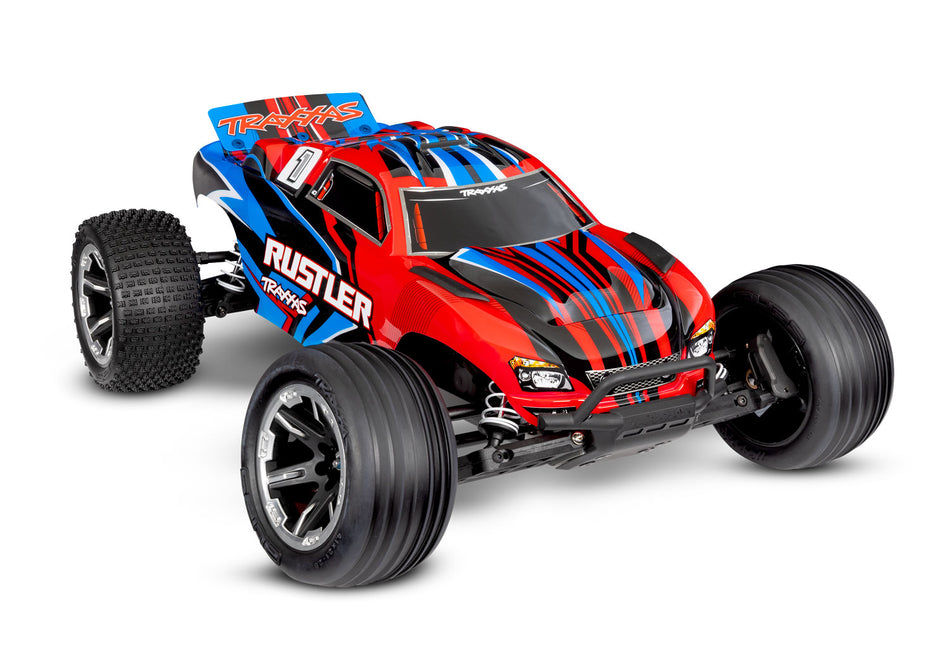 37254-8 Rustler 2WD HD w/USB-C RED