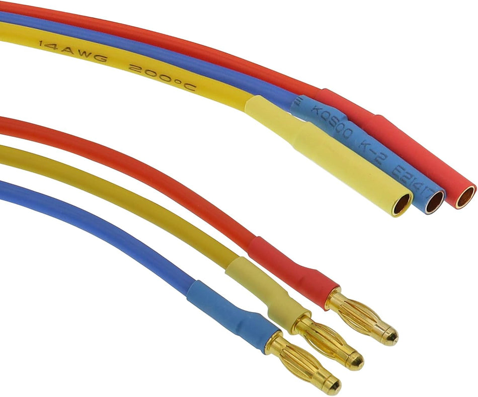 3.0mm Banana Gold Bullet Connector Extension Cable for RC Brushless Motor ESC Extension Cable