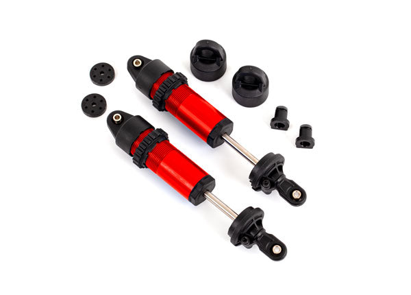 9660  Shocks, GT-Maxx®, aluminum (red-anodized) (fully assembled w/o springs) (2)