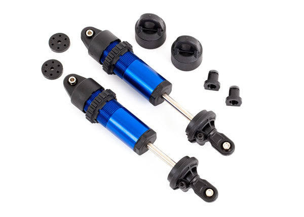 9660  Shocks, GT-Maxx®, aluminum (blue-anodized) (fully assembled w/o springs) (2)