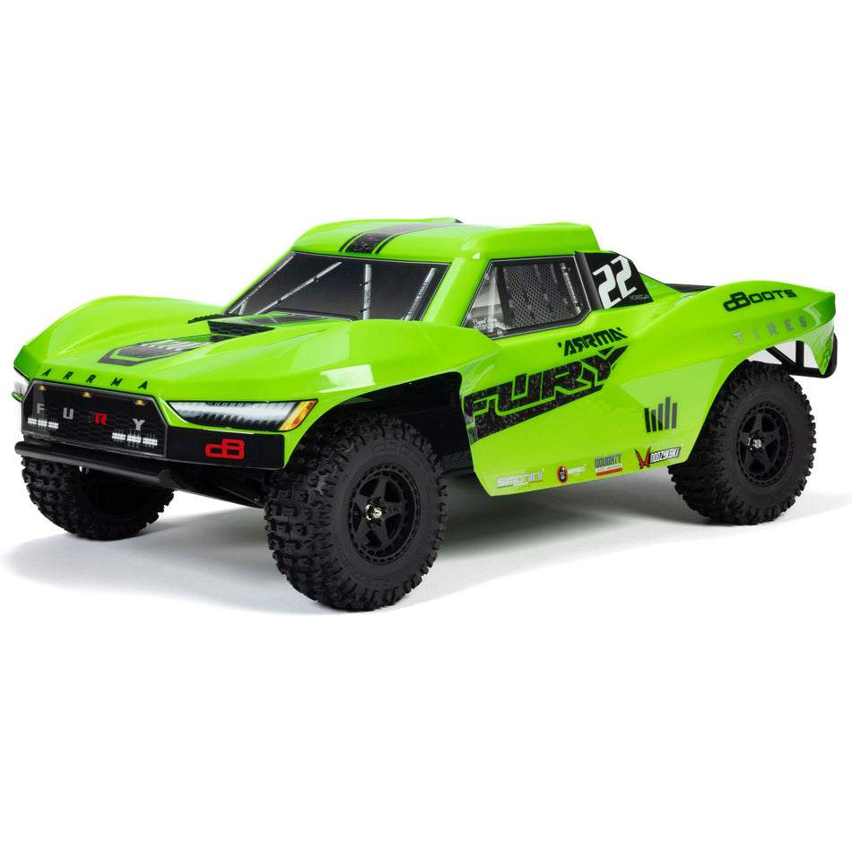 ARRMA 1/10 Fury 2wd Short Course Truck RTR, GREEN