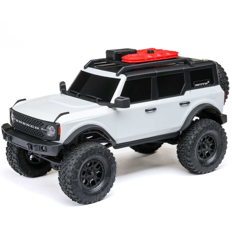 AXIAL 1/24 SCX24 Ford Bronco 4X4 RTR Brushed Rock Crawler (Battery & Charger Included), White