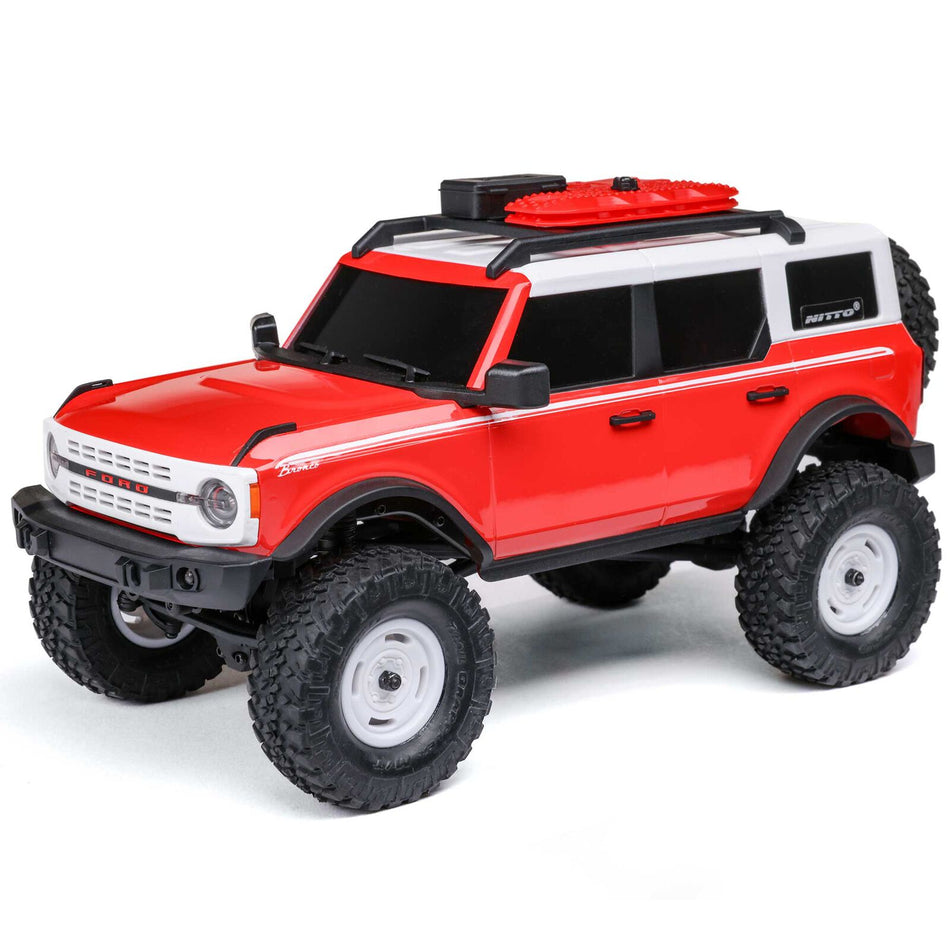 AXIAL 1/24 SCX24 Ford Bronco Heritage Edition 4X4 RTR Brushed Rock Crawler (Battery & Charger Included), Red
