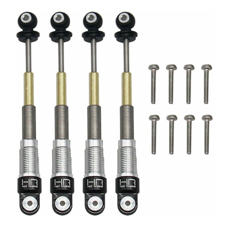 Hot Racing 4-Section Telescoping Friction Shocks, 1/24 Axial SCX24 Vehicles (4)