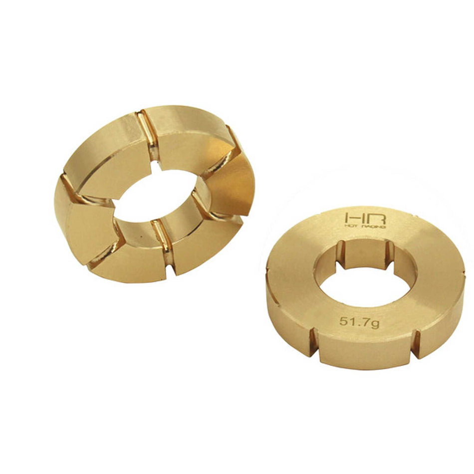 Hot Racing 51.7g Brass Machete Wheel Weights UTB 1/18