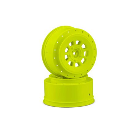 9-shot 12mm Hex 3mm Offset Wheel, Yellow 2pc