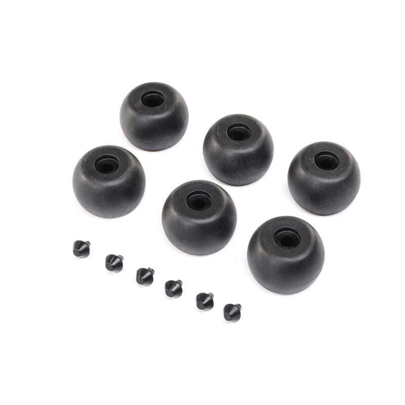 Losi Lean Bar Wheels & Stops (6): PM-MX