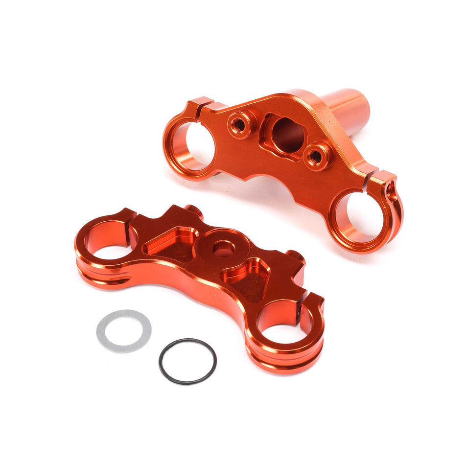 Losi Aluminum Triple Clamp Set, Orange: PM-MX