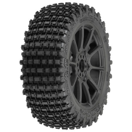 Pro-Line 1/8 Gladiator M2 Fr/Rr BgyTire MTD Blk Mach 10 (2)