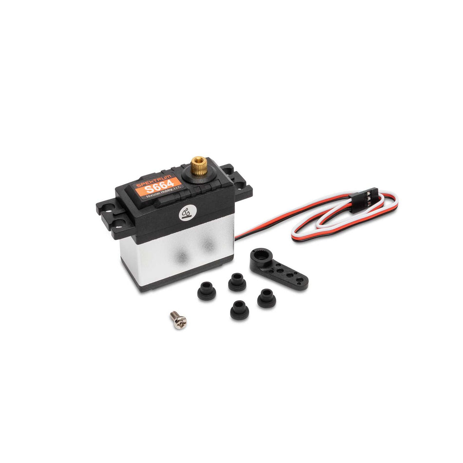 Spektrum S664 Brass Gear Servo 25T, Waterproof