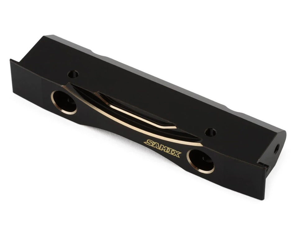 Samix SCX10 III Brass Front Bumper Mount (Black) (125g)