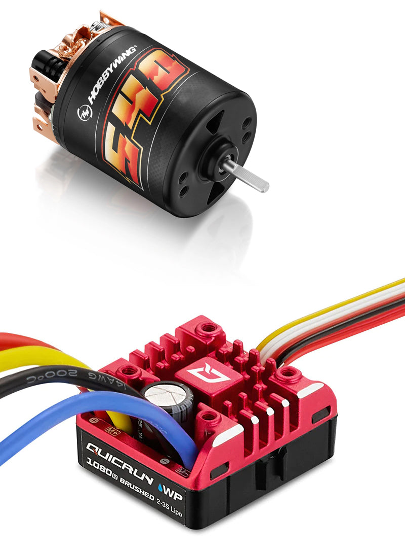 Hobbywing QuicRun 1080 G2 ESC with Brushed 540, 40T Motor Combo