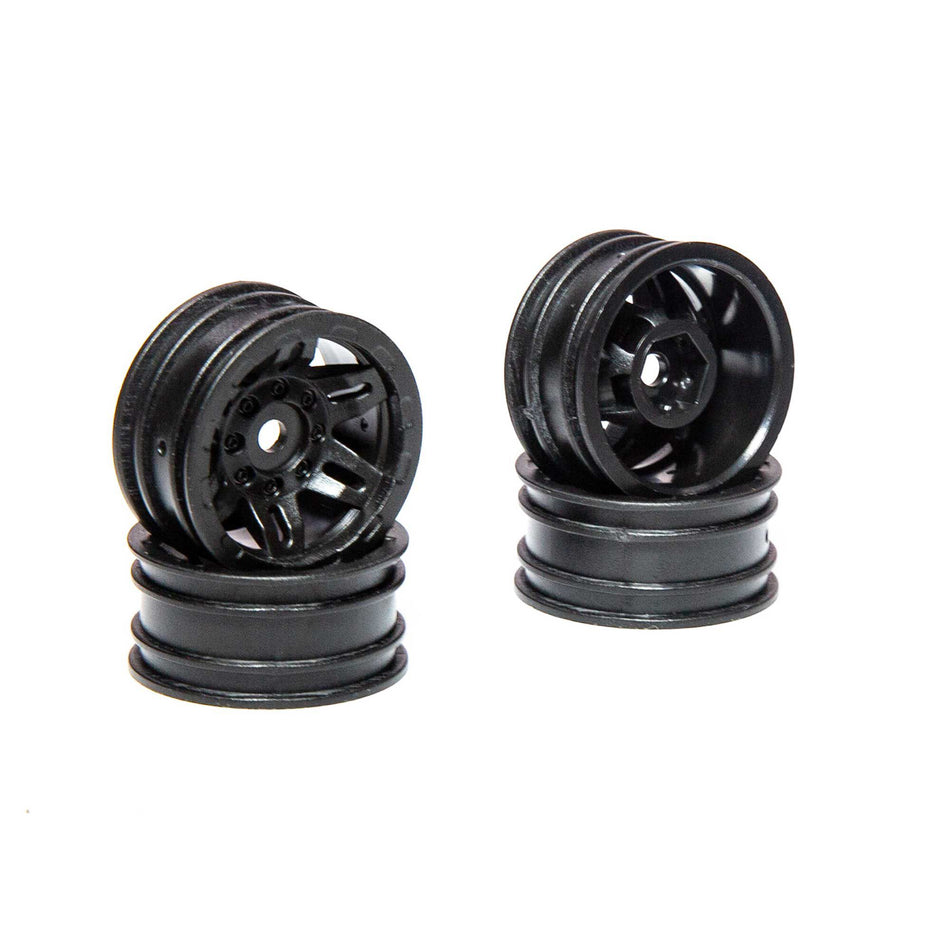 1.0 Rockster Wheels Black (4pcs):  Axial SCX24