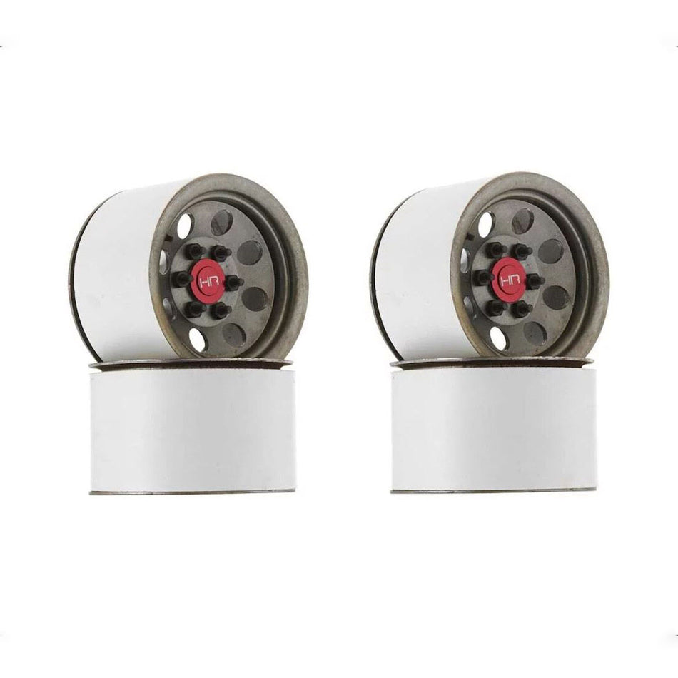 Hot Racing Steel 2.2 Beadlock 6-Lug 8-Hole Wheels 12mm Hex(4)
